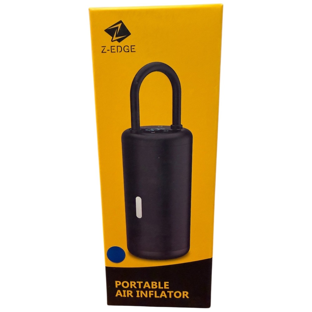 Z EDGE Blue Portable Air Inflator‎ 150PSI LCD Pressure Detection Cordless Pump